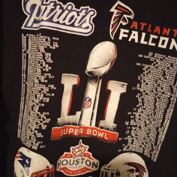 New England Patriots Atlanta Falcons Superbowl LI 2017 tee - Picture 5 of 6